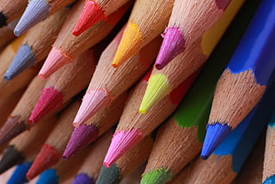 multicolored color pencil lot