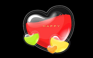 Happy wallpaper with black background