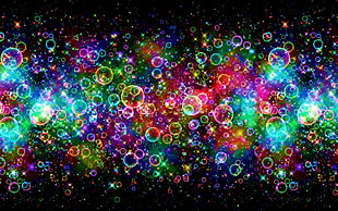 multi-colored bubbles painting HD wallpaper