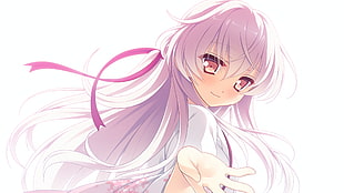 female anime character digital wallpaper, Hana no No ni Saku Utakata no, visual novel, pink hair, pink eyes