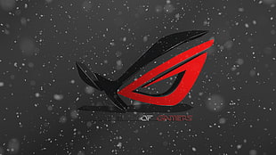 red and black gamers logo, Republic of Gamers, ASUS, spike , 3D