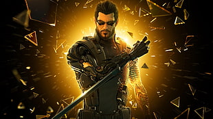game application wallpaper, video games, Deus Ex, Deus Ex: Human Revolution HD wallpaper