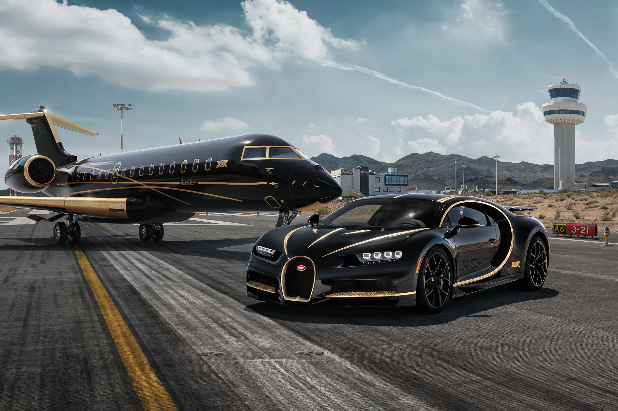 Black and gold Bugatti Veyron coupe, Bugatti, car, aircraft, vehicle HD  wallpaper | Wallpaper Flare