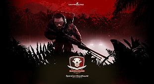Bloodhound game wallpaper, Counter-Strike, video games, soldier, red