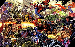 Marvel super hero illustration HD wallpaper