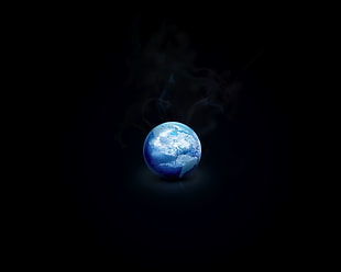 blue and white earth illustration, Earth