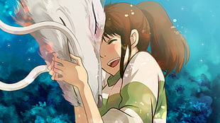 brown haired female anime character, Studio Ghibli, Spirited Away, anime HD wallpaper