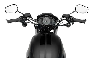 black motorcycle, motorcycle