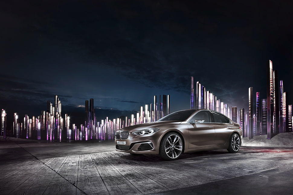 gray coupe digital wallpaper HD wallpaper