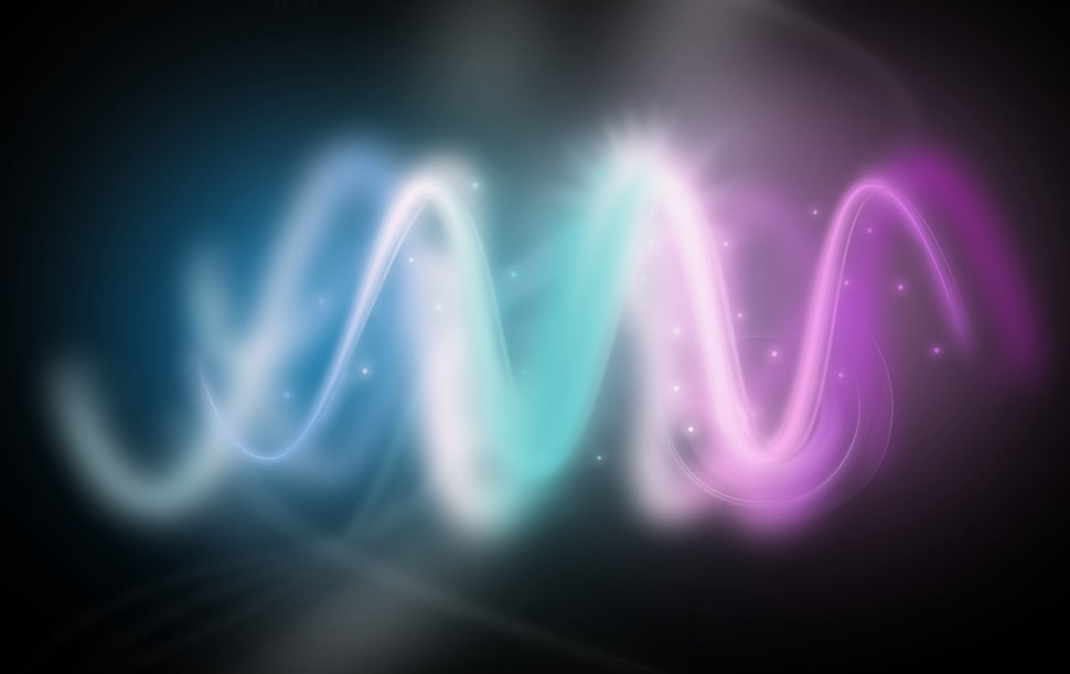 white, teal, and purple graphic abstract artwork HD wallpaper