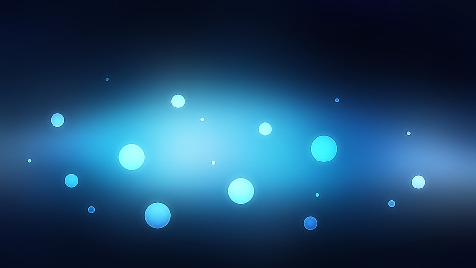 black, blue, and white dotted illustration HD wallpaper
