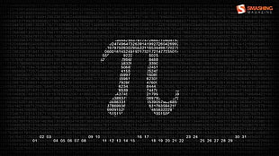 pi symbol illustration, pi, digital art, mathematics HD wallpaper