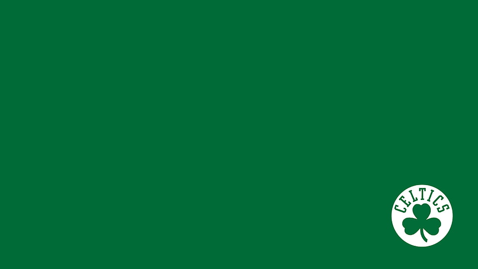 Boston Celtics logo, artwork, minimalism, Boston Celtics HD wallpaper