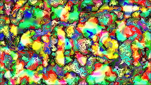 multicolored abstract illustration, abstract, trippy, bright, LSD