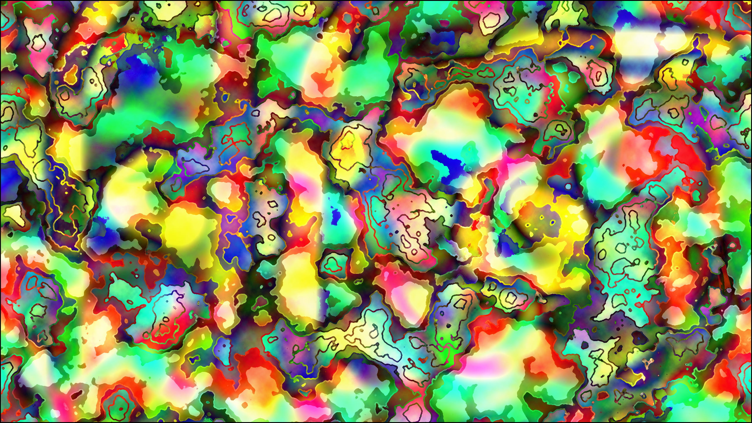multicolored abstract illustration, abstract, trippy, bright, LSD