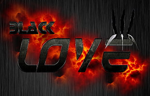 Black Love illustration, love, black, artwork, fantasy art