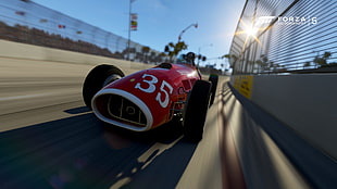 red vehicle, car, Ferrari, video games, Forza Motorsport