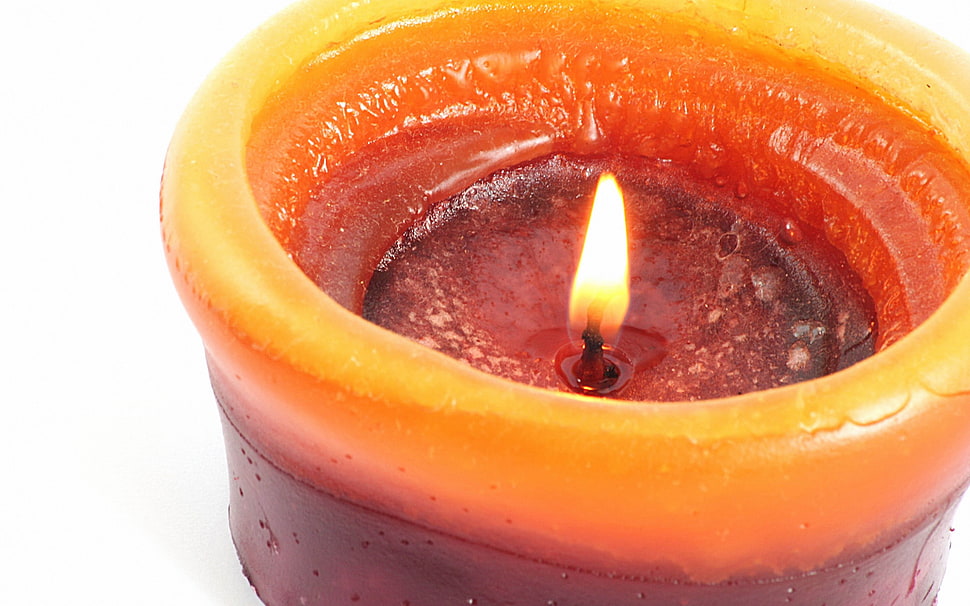 brown tea light candle holder HD wallpaper