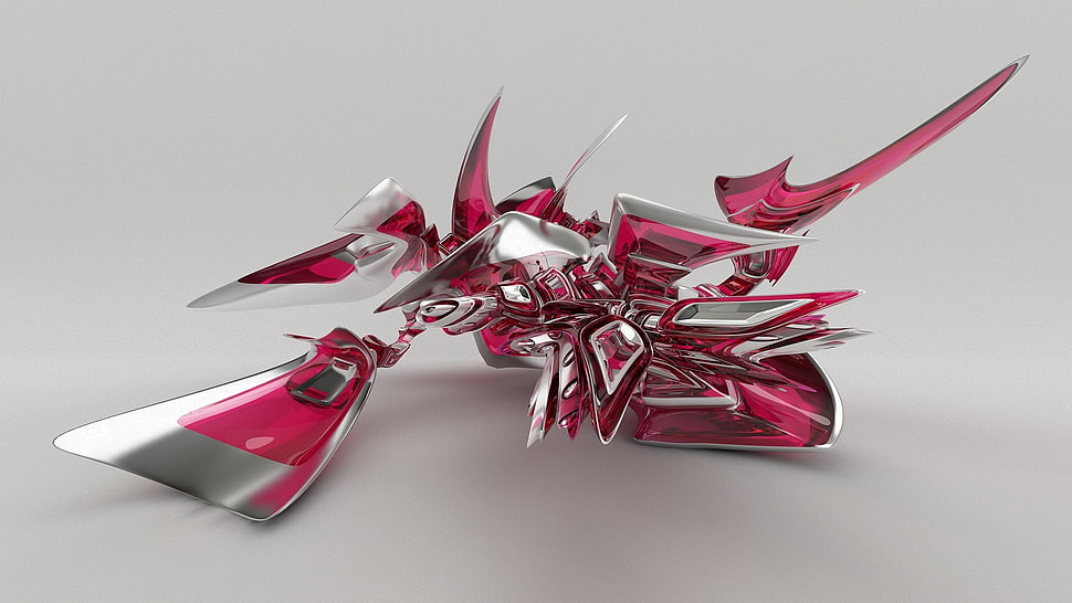 pink and silver decoration HD wallpaper