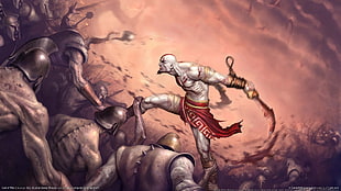 male animated character wallpaper, God of War, Kratos, God of War II