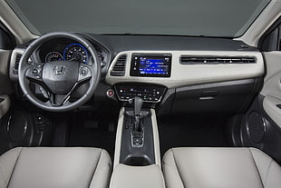 gray and black Honda vehicle interior