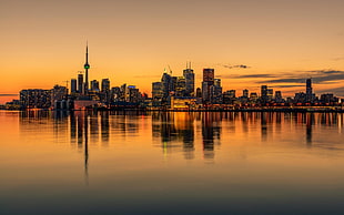 body of water, cityscape, water, Toronto, Canada HD wallpaper