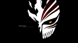 mask poster, Bleach, Hollow, mask, black background