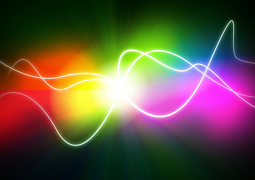 yellow, red, green, and pink digital wallpaper HD wallpaper