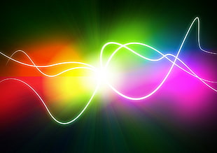 yellow, red, green, and pink digital wallpaper