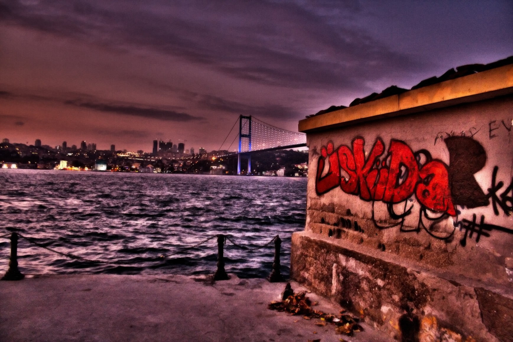 graffiti, Istanbul, Turkey, Bosphorus, üsküdar