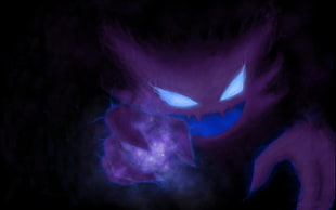 purple monster wallpaper, Haunter, Pokémon