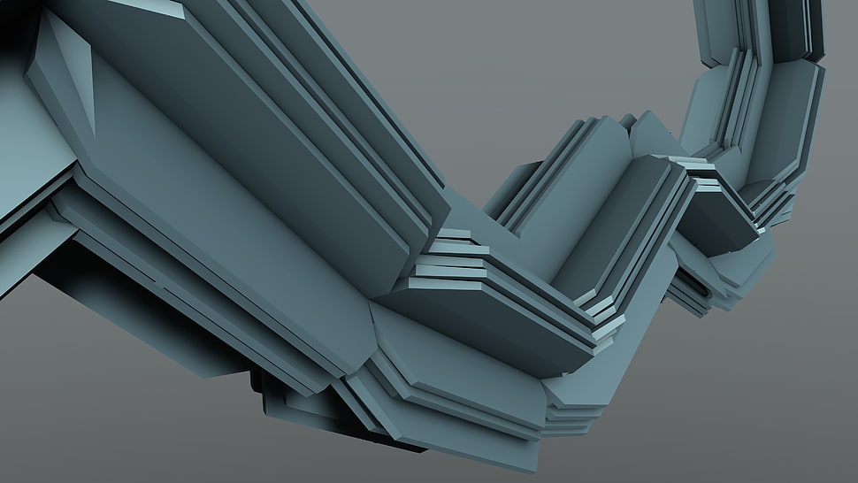 gray panels 3D illustration HD wallpaper