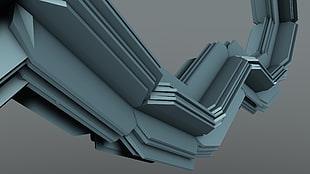 gray panels 3D illustration