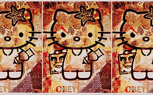 Hello Kitty Obey decals, Hello Kitty, collage
