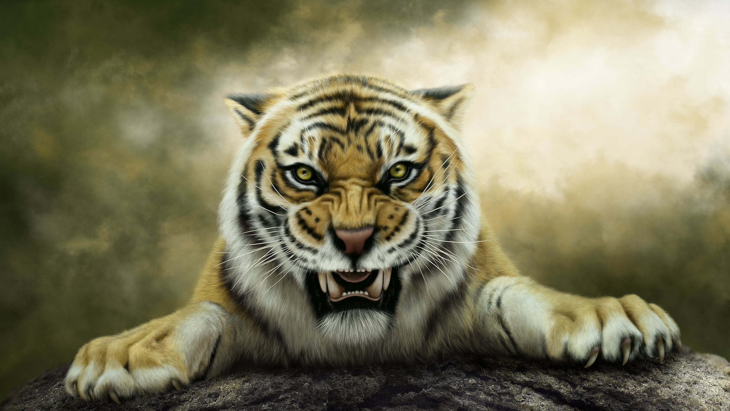 White tiger, 3d, animal, art, dust, explosion, face, tiger, white, HD phone  wallpaper | Peakpx