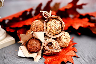 chocolate truffles with peanuts