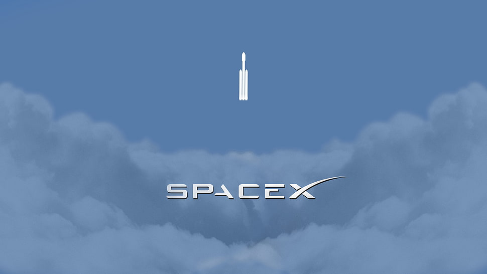 white text on gray background, space, spaceship, minimalism, clouds HD wallpaper