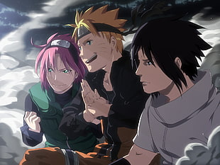 Naruto Uzumaki, Sasuke Uchiha, and Sakura Haruno wallpaper, Naruto Shippuuden, Uchiha Sasuke, Sakura (Haruno)