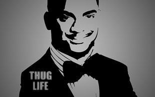 Thug Life painting, monochrome, The Fresh Price of Bel Air, artwork HD wallpaper