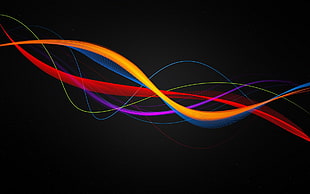 multicolored spiral lines wallpaper, colorful, abstract