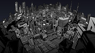 animated city illustration, Persona 5, video games, Persona series