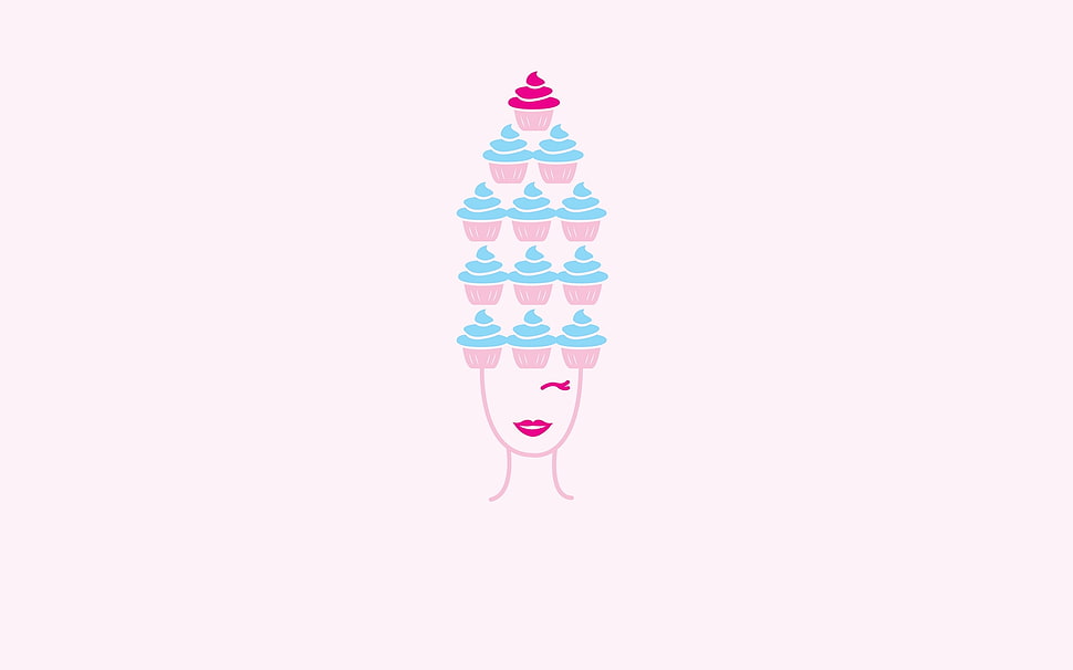 cupcake illustrations HD wallpaper