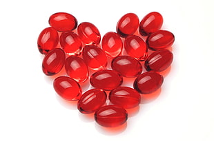 heart shape red candies lot HD wallpaper