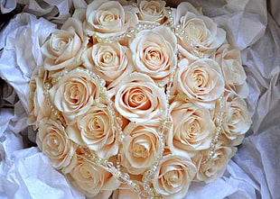 beige roses bouquet