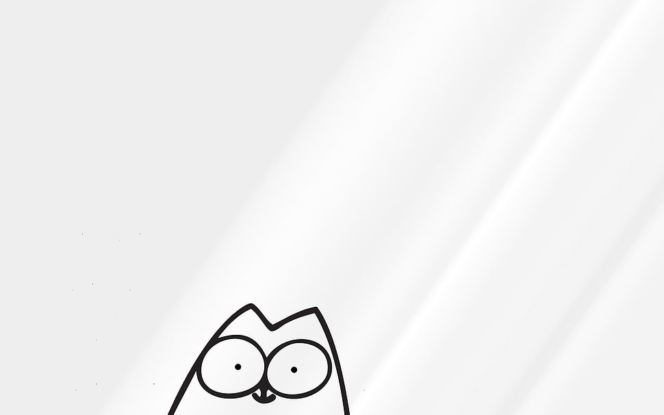 cat illustration, Simon's Cat, comics, cat, simple background HD wallpaper