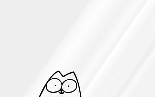 cat illustration, Simon's Cat, comics, cat, simple background HD wallpaper
