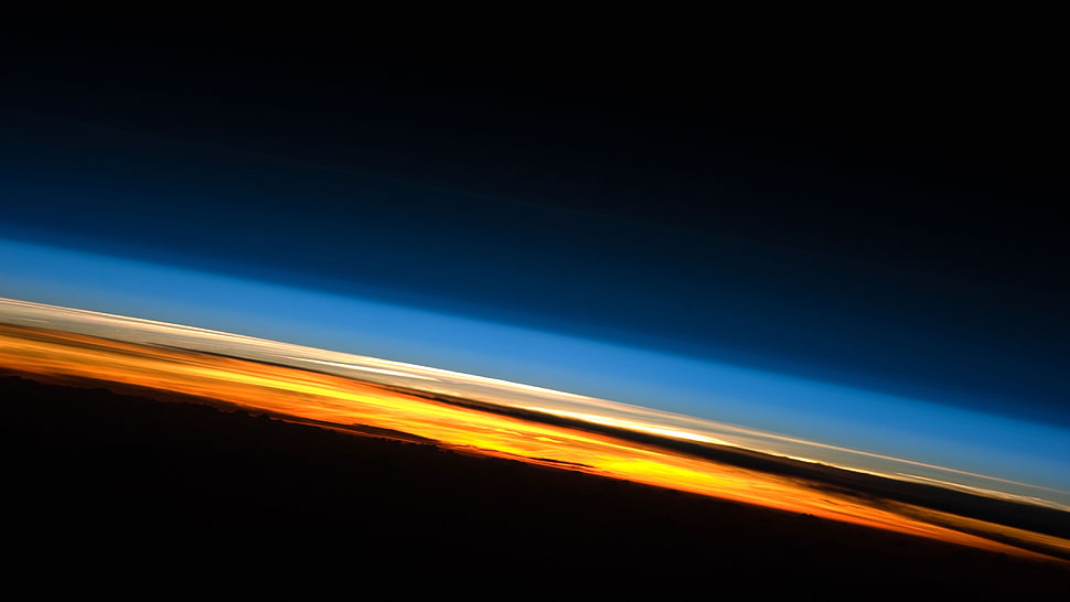 golden hour, space HD wallpaper