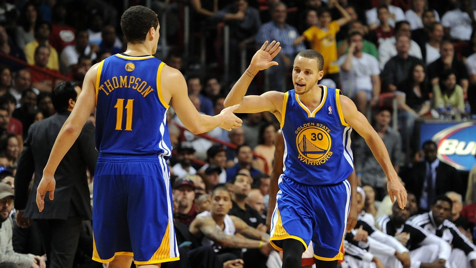 Stephen Curry and Klay Thompson, NBA, basketball, sports, Golden State Warriors