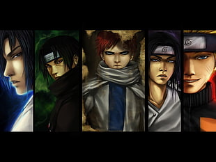 Naruto Shippuden poster, Naruto Shippuuden, Uchiha Itachi, Uchiha Sasuke, Gaara
