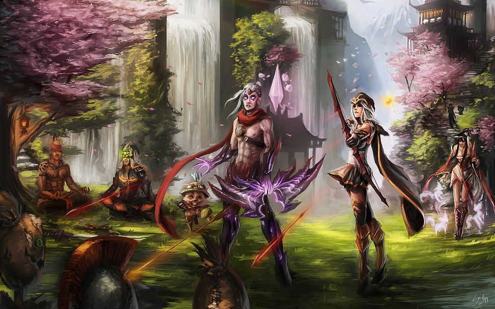 warrior characters illustration, video games, movies, League of Legends HD wallpaper
